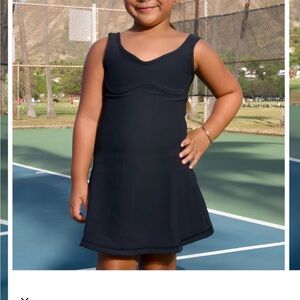 Girls Black Tank Dress - Performance Knit